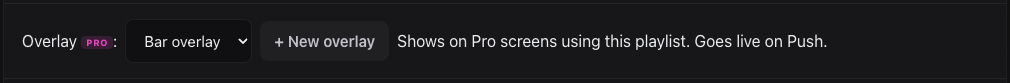 Pick the overlay at the top of the playlist.